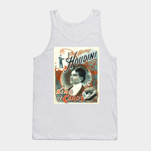 Harry Houdini - King of Cards: Vintage Poster Design Tank Top